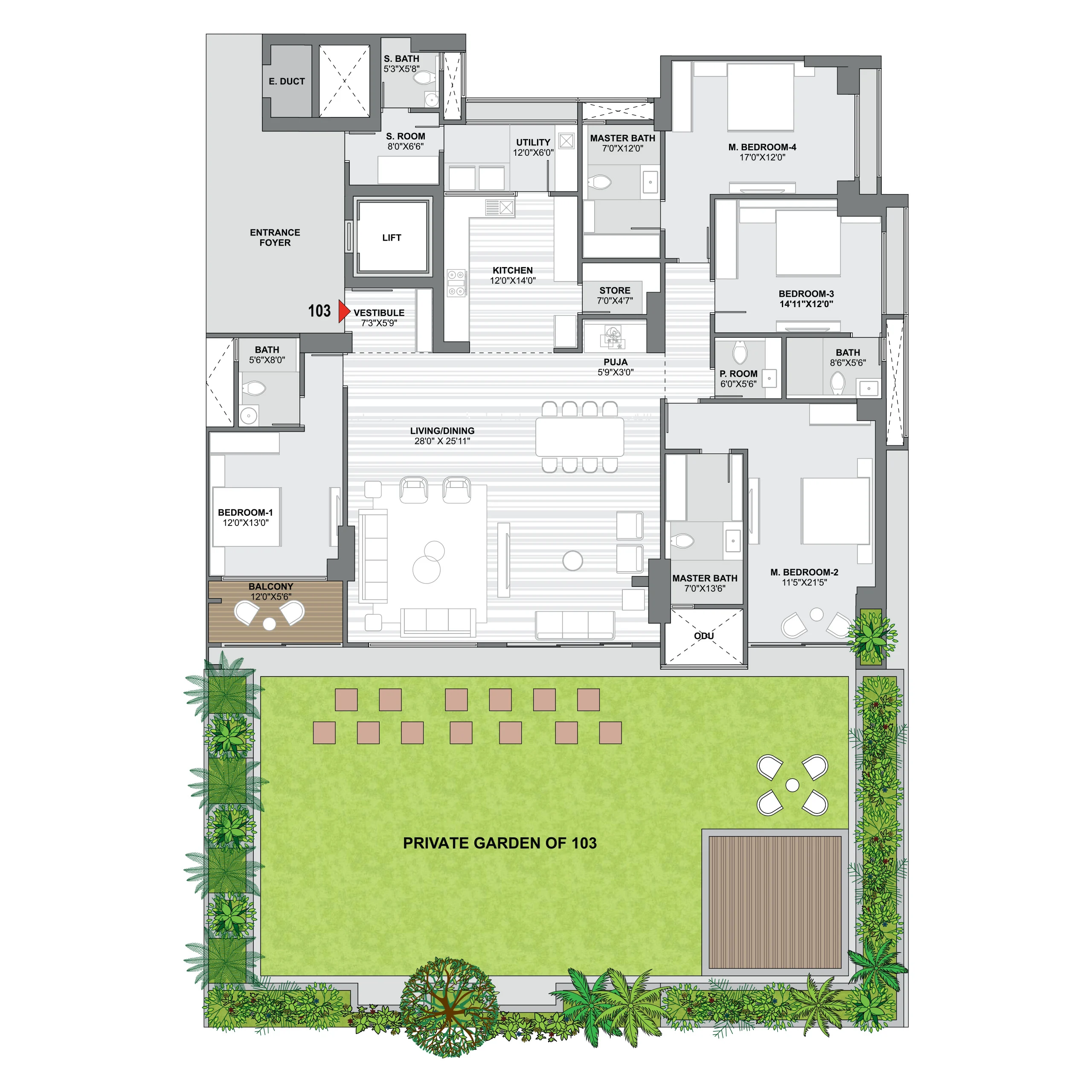 Courtyard Home Plan