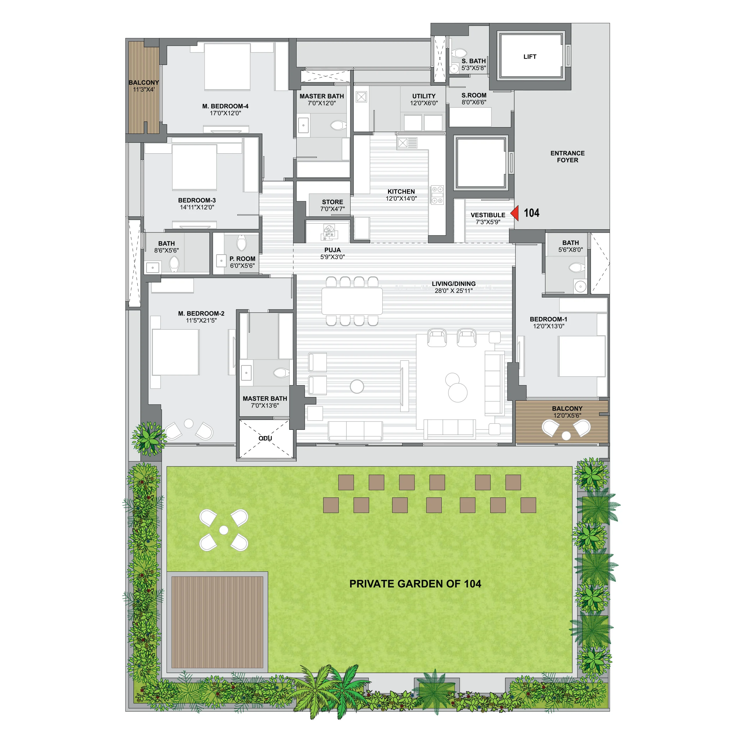 Courtyard Home Plan