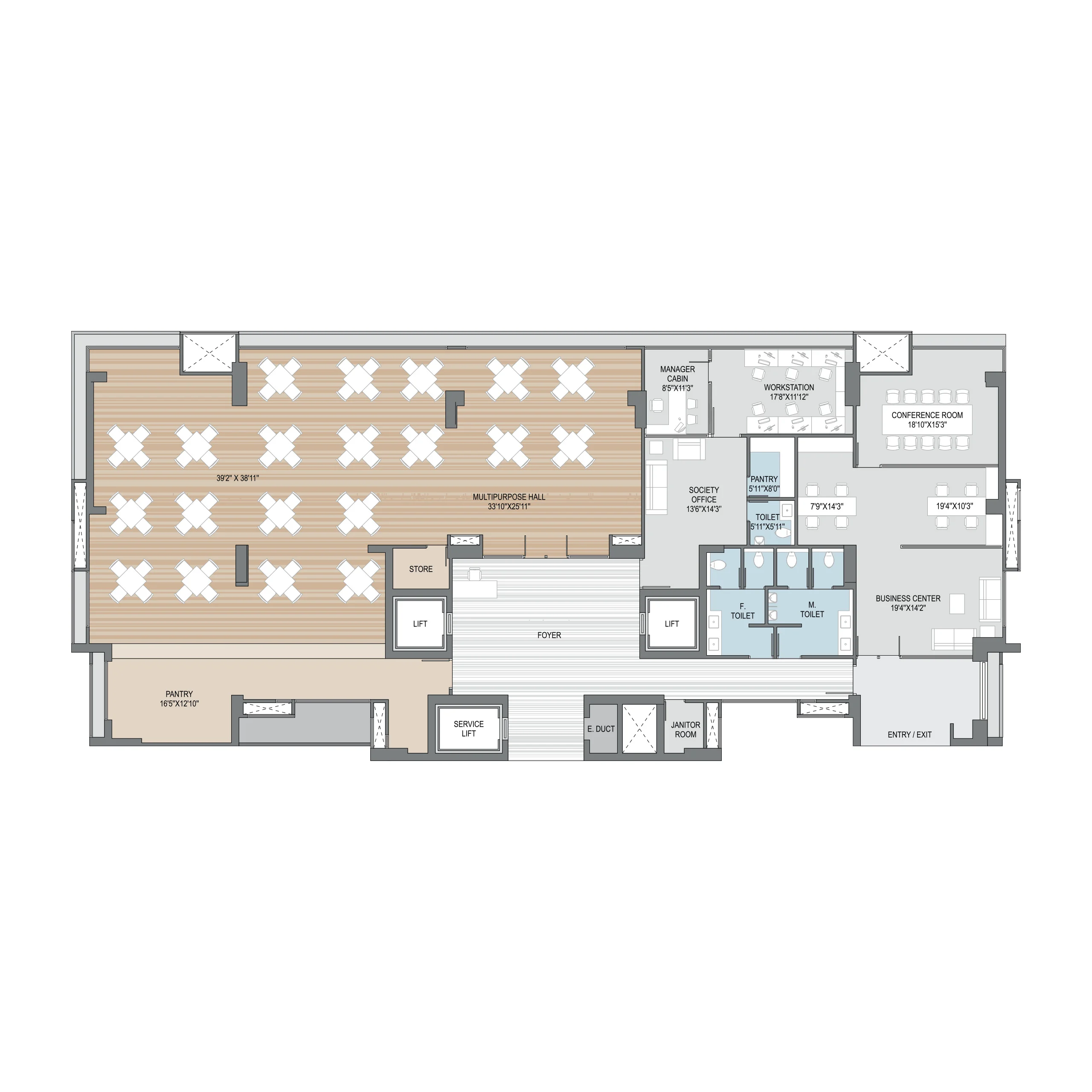 Podium - Amenities Floor East Tower