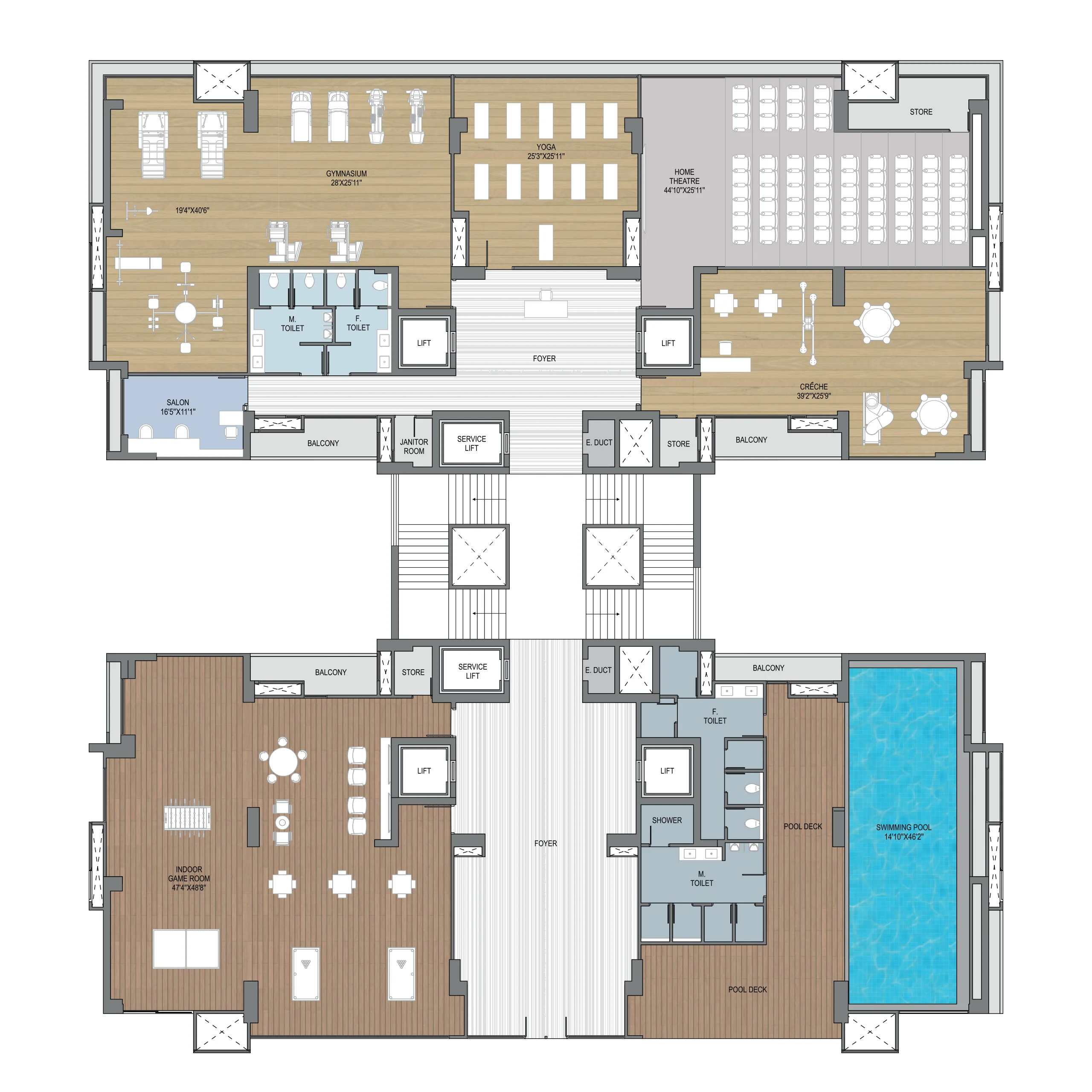 Podium - Amenities Floor West Tower