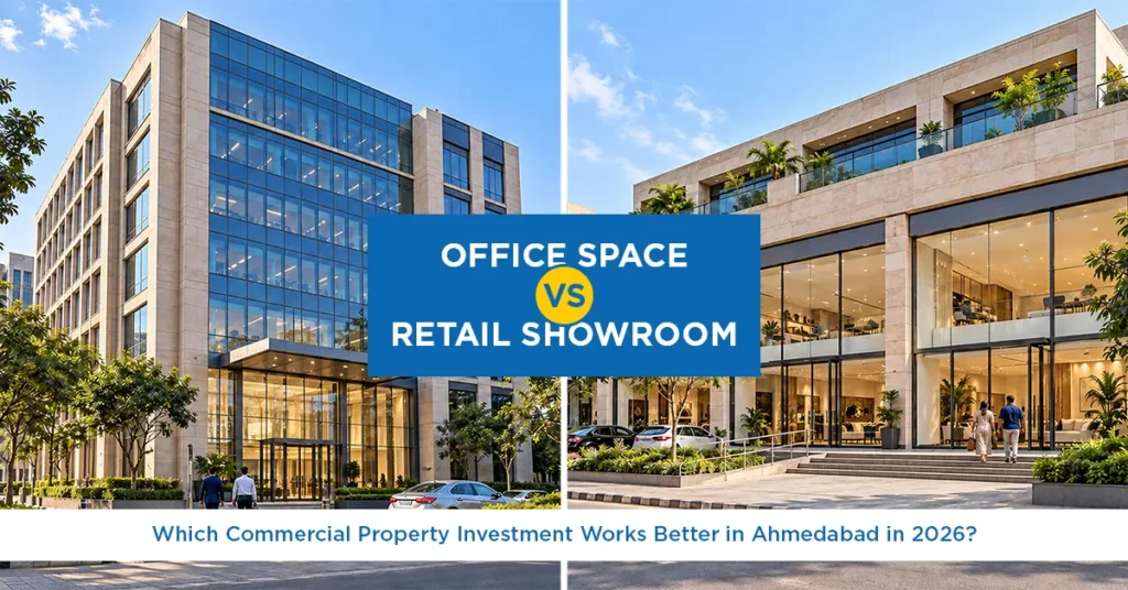 Office Space vs Retail Showroom: Which Commercial Property Investment Works Better in Ahmedabad in 2026?